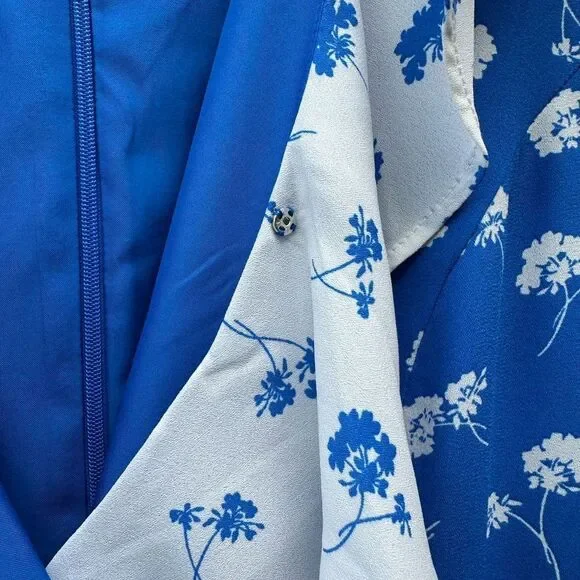 Ann Taylor Factory NWT Blue Floral Sleeveless Dress - Picture 3 of 9